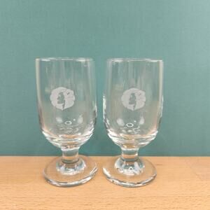 Vintage Hawaiian Airlines First Class 4.5'' Wine Cocktail Glasses- Set of 2
